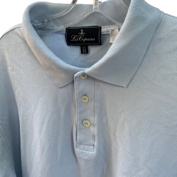 Les Copains - Vintage Light Blue Collared Short Sleeve Mens Polo Size XL - Picture 5 of 7